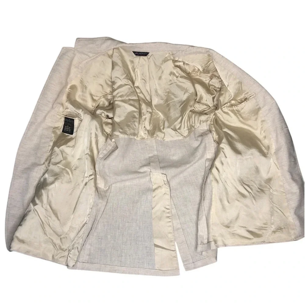 George Barry Men’s Vintage Single Breasted Linen Blazer